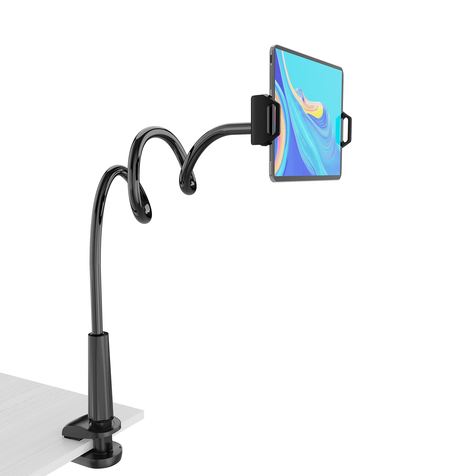 Gooseneck Tablet Holder for Bed, Flexible Tablet Stand Holder with 360° Adjus...
