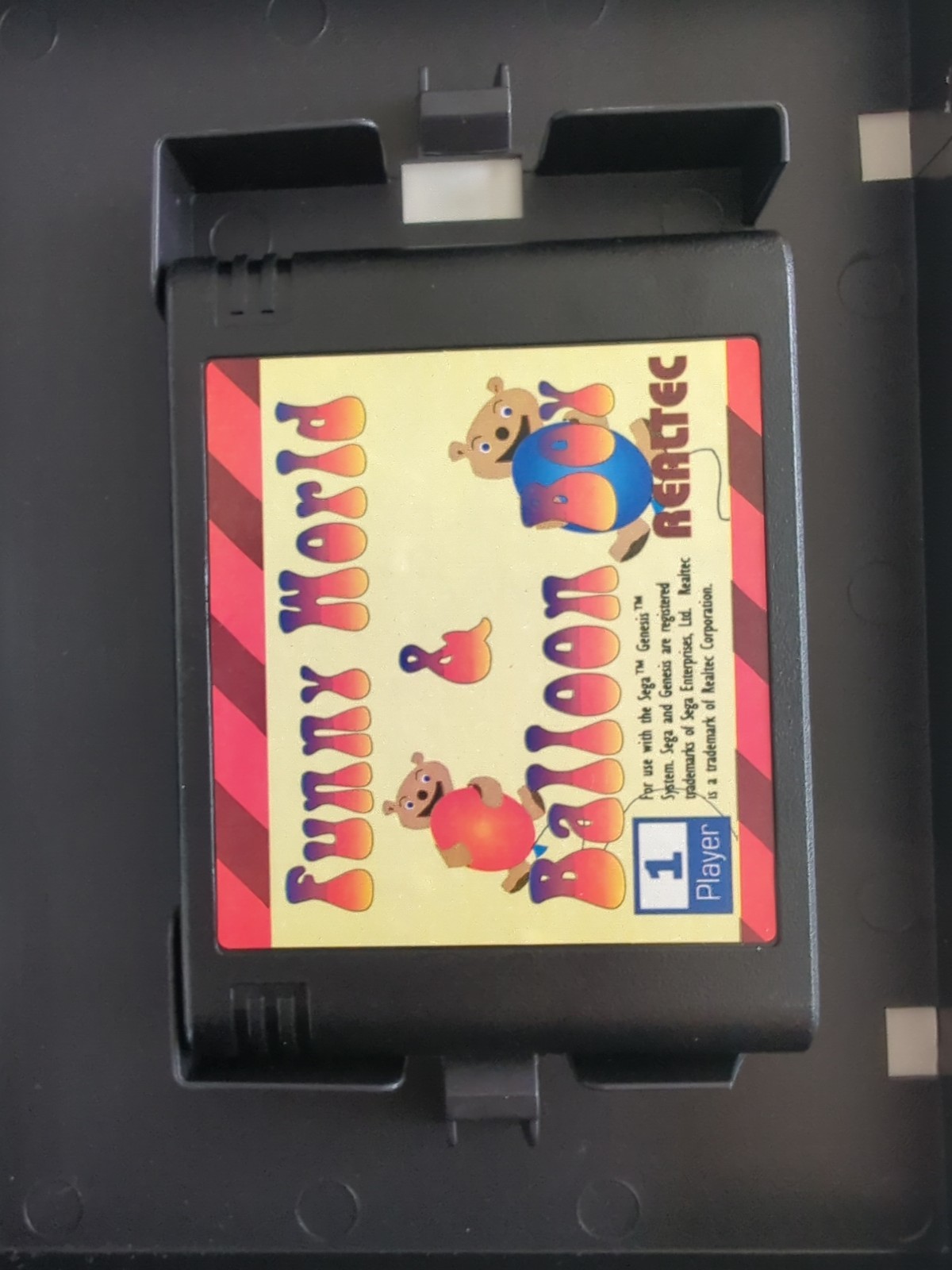 Funny World & Balloon Boy Case (SEGA Genesis) Authentic HANG TAB