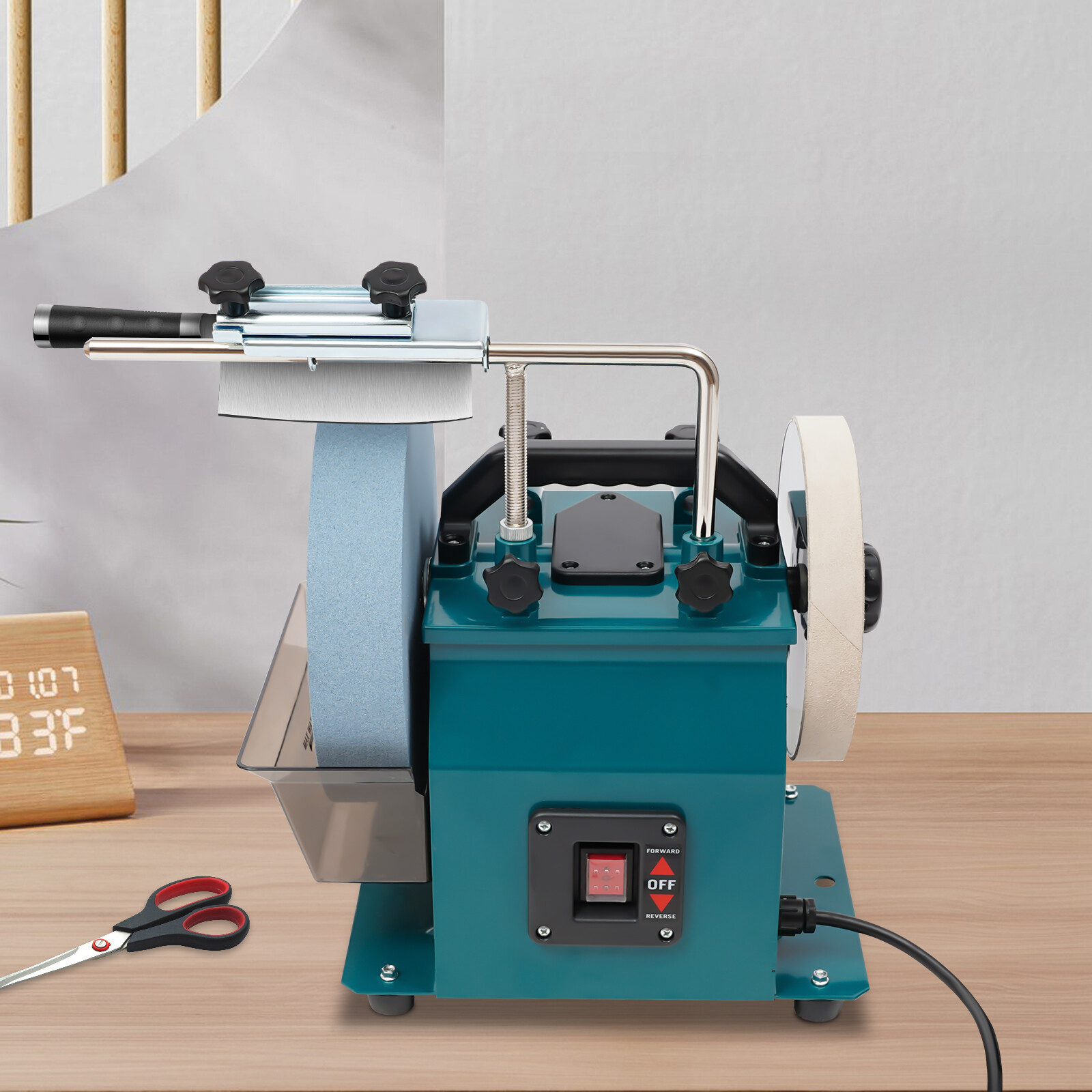 10-Inch Electric Knife Grit Sharpener Wet Stone Sharpening Grinding Machine