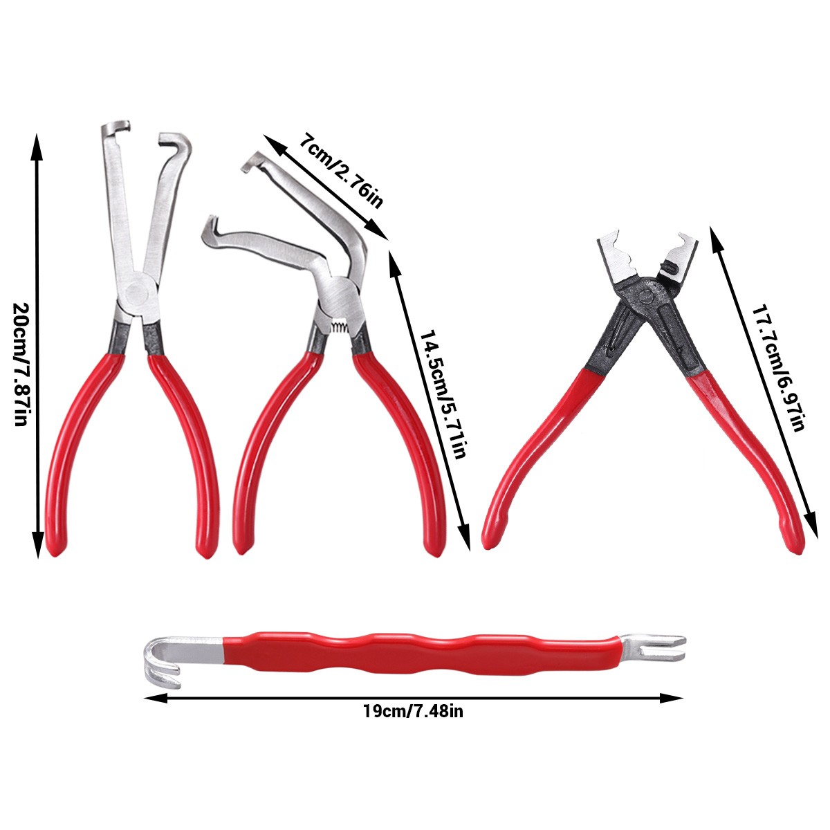 4Pcs Electrical Disconnect Pliers 60° Automotive Electrical Connector Separator