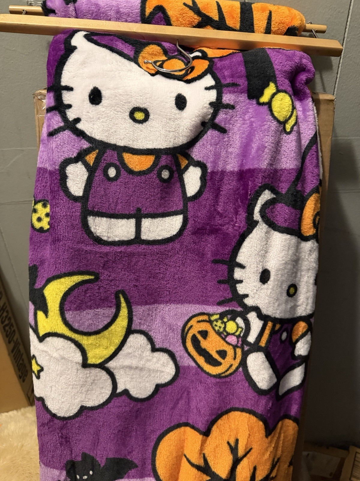 Hello Kitty Halloween Plush Throw 50in x 70in