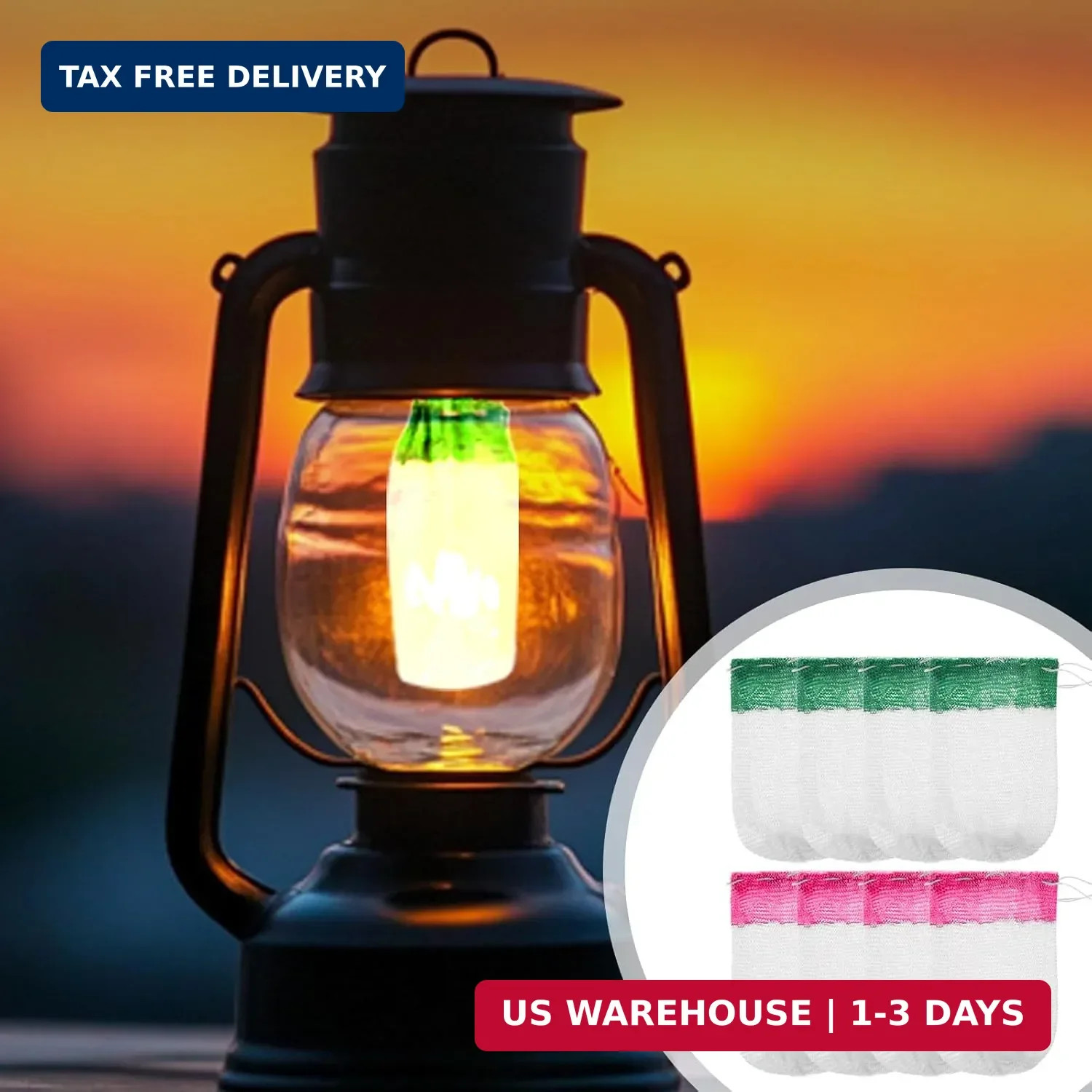 16-Pack Camping Lantern Mantles, Upgrade Accessories for Coleman String Tie