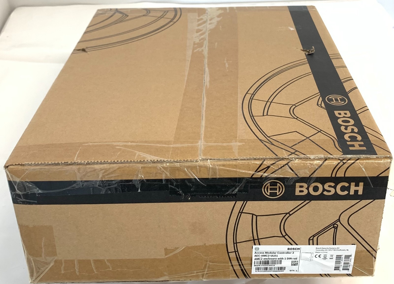 Bosch Security AEC-AMC2-UL01 AMC Enclosure with 1 DIN Rail