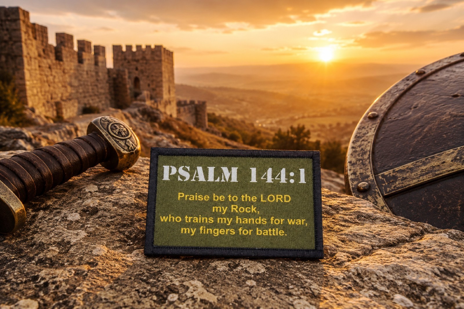 Psalm 144:1 Morale Patch | Bible Scripture Christian Patch