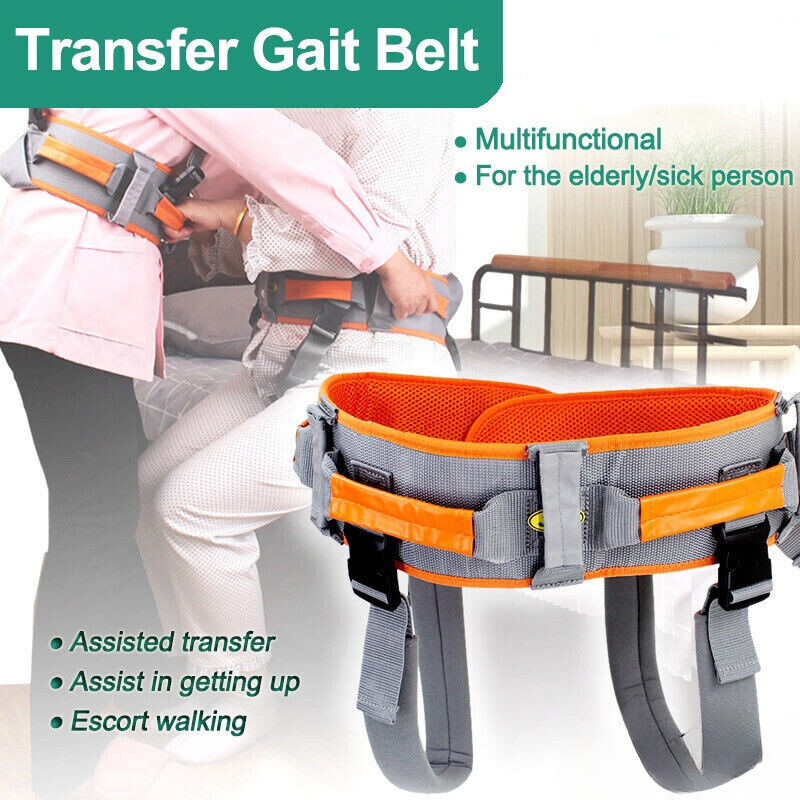 Transfer Gait Belt Secure Walking Gait for Elderly Patient Care Adjustable Size