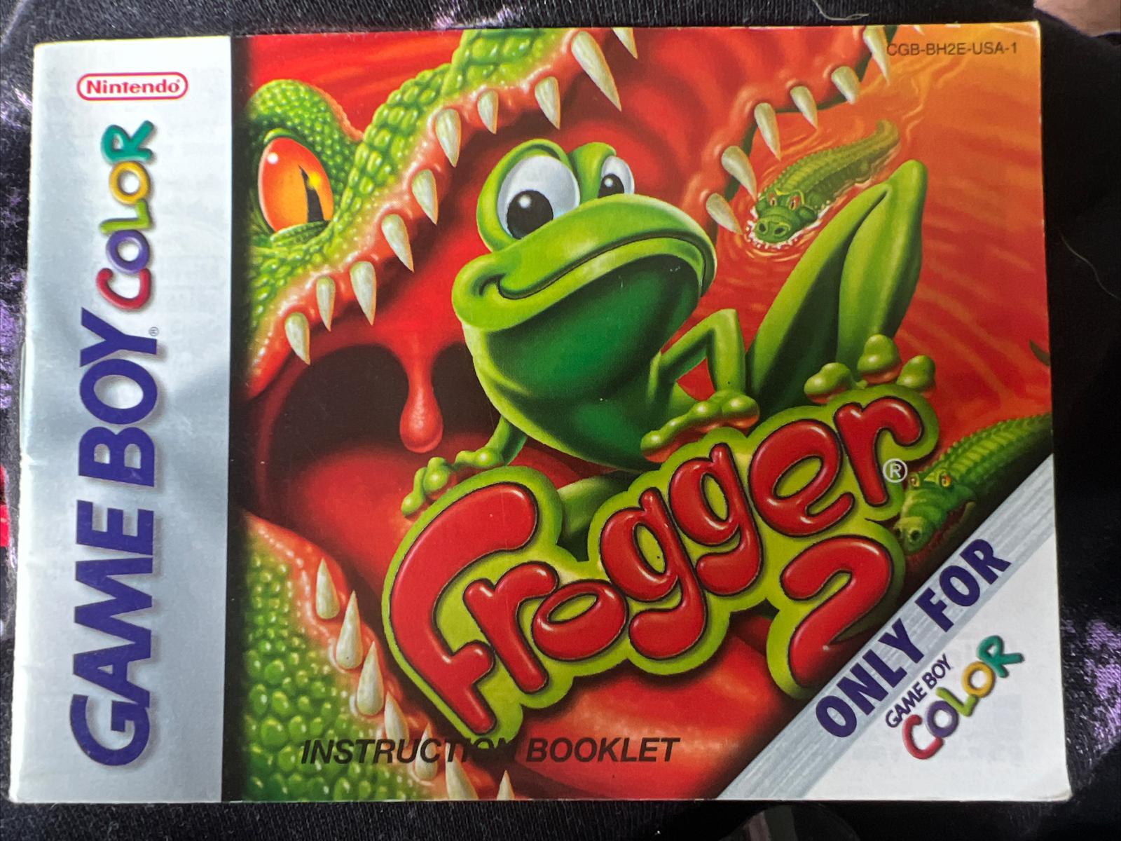 Nintendo Frogger 2 {Game Boy Cooler} 1998 Game Manuel Only MINT