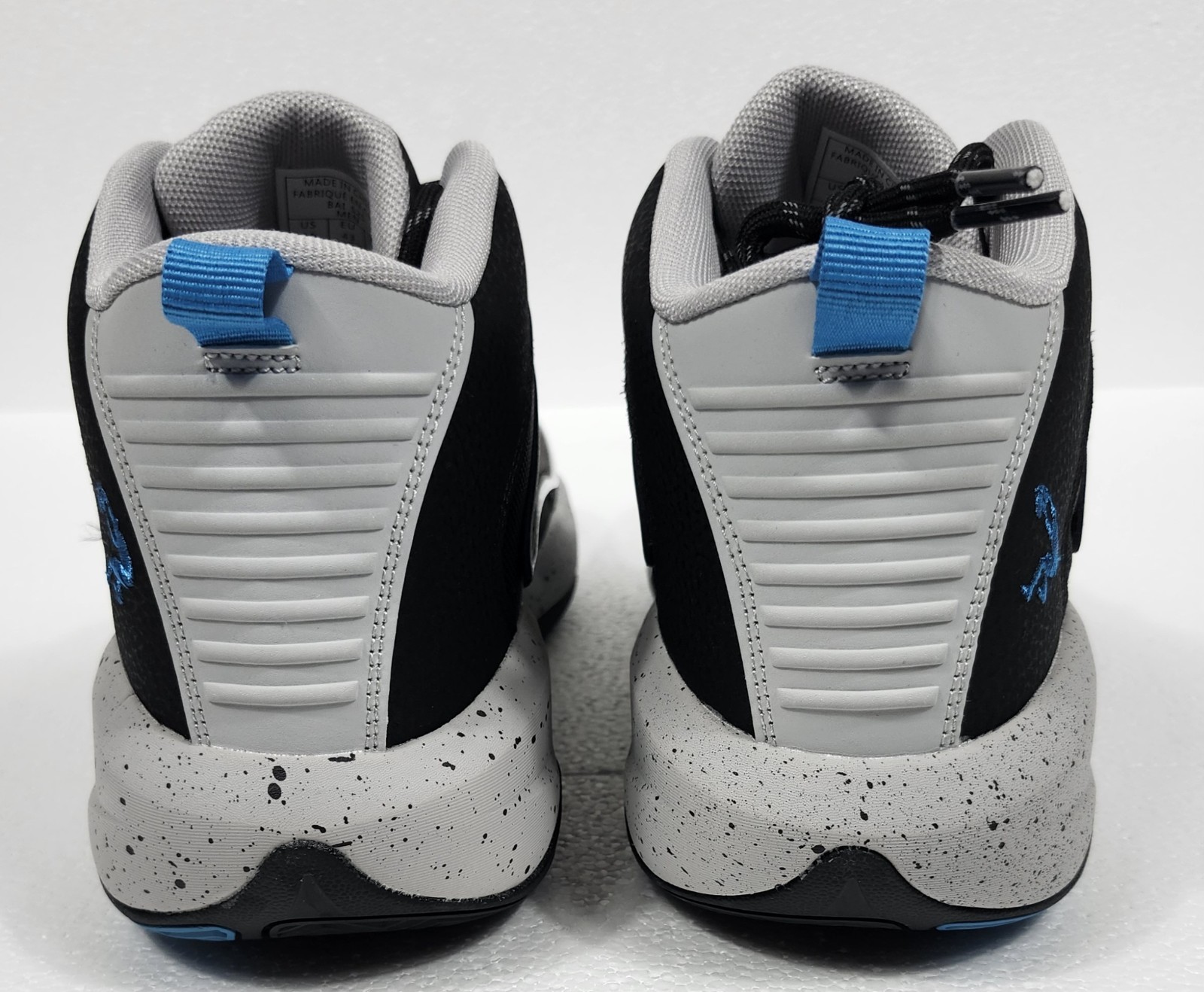 Men's Basketball Shoes Sneakers Size 8 Black Gray Blue Shaq Speed Demon Mid Top