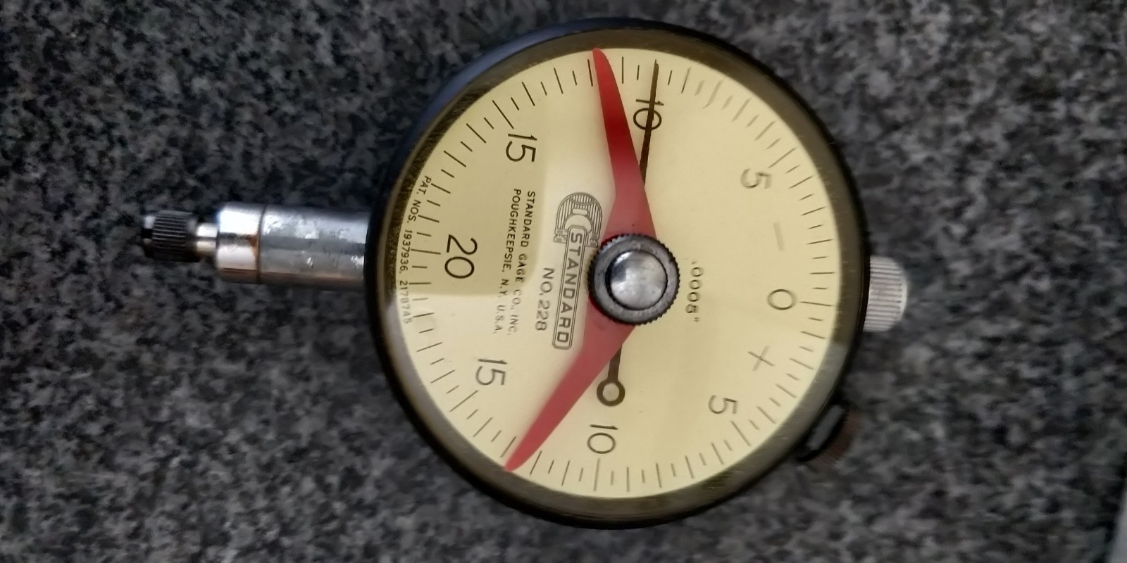 Standard Gage Dial Indicator #228 (1-T) .0005" range = .100"