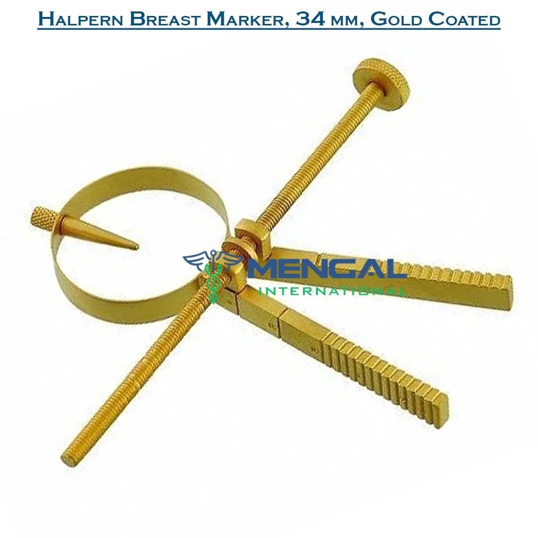 HALPERN Breast Marker 34mm, Stainless, Gold Coated, plastic surgery instruments
