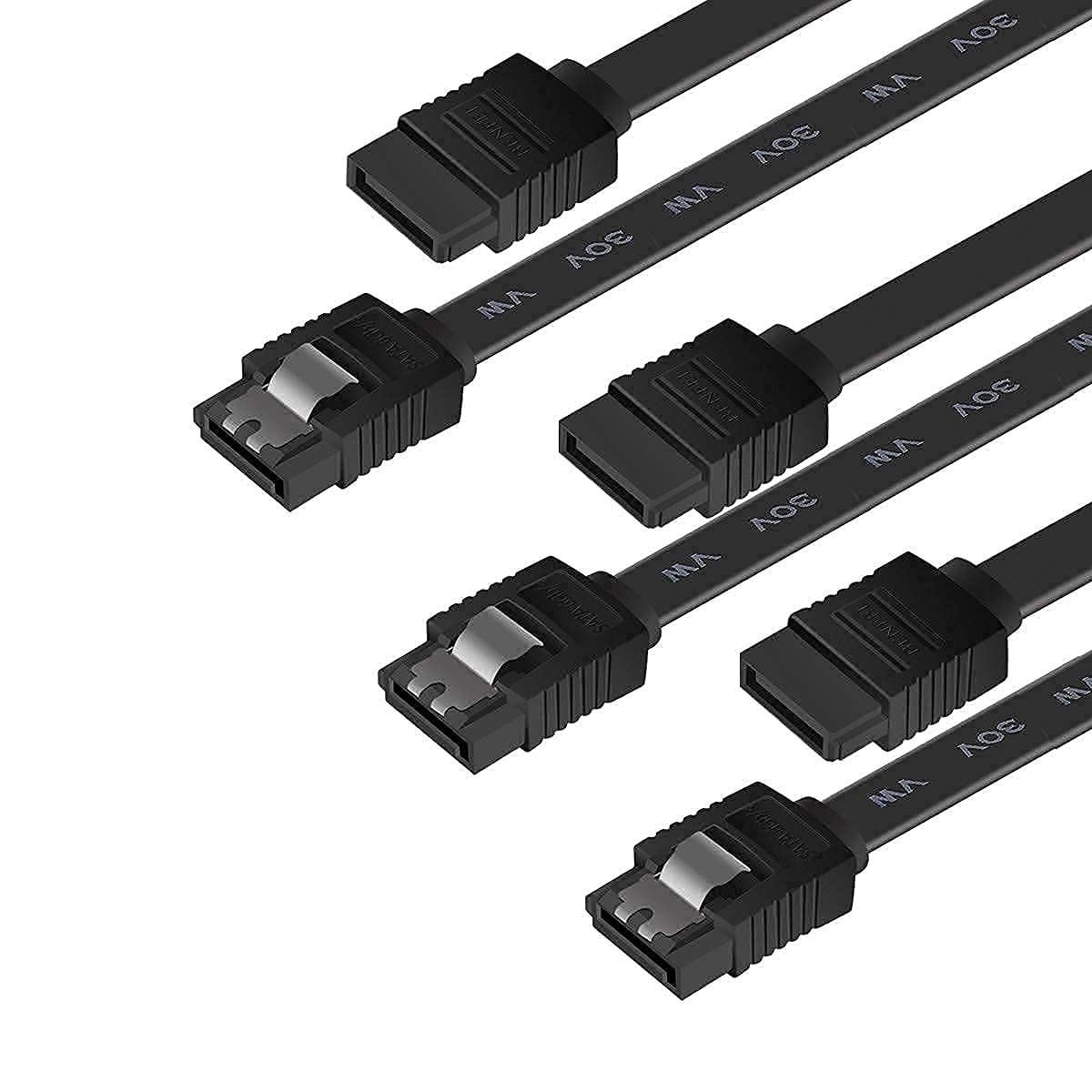 SATA Cable III, 3 Pack SATA Cable III 6Gbps Straight HDD SDD Data Cable with ...