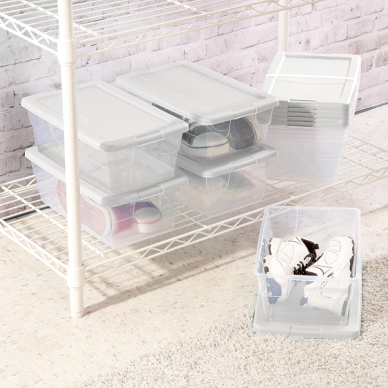 24-Piece 6-Quart Storage Container Set, Stackable with Snap-On Lids