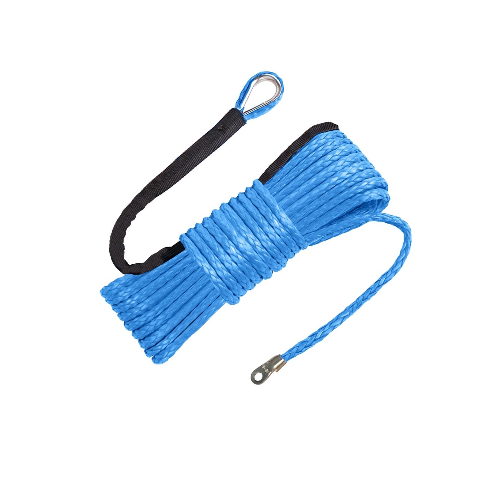 RIOOP Synthetic Winch Rope, Heavy Duty 1/4 Inch x 50 Feet 9500LB Winch Cable ...