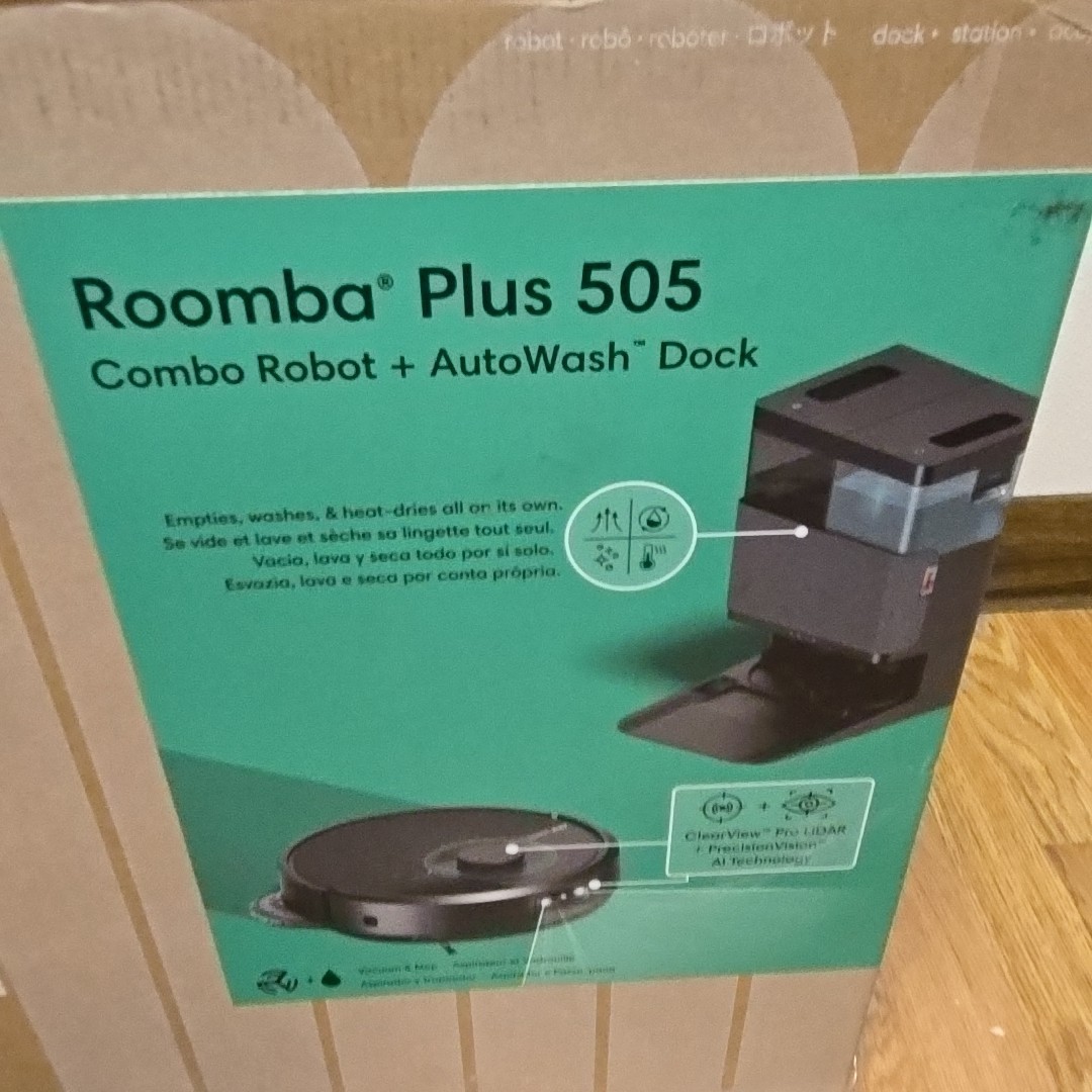 iRobot Roomba Plus 505 Combo Robot Vacuum & Mop + AutoWash Dock Pro Lidar