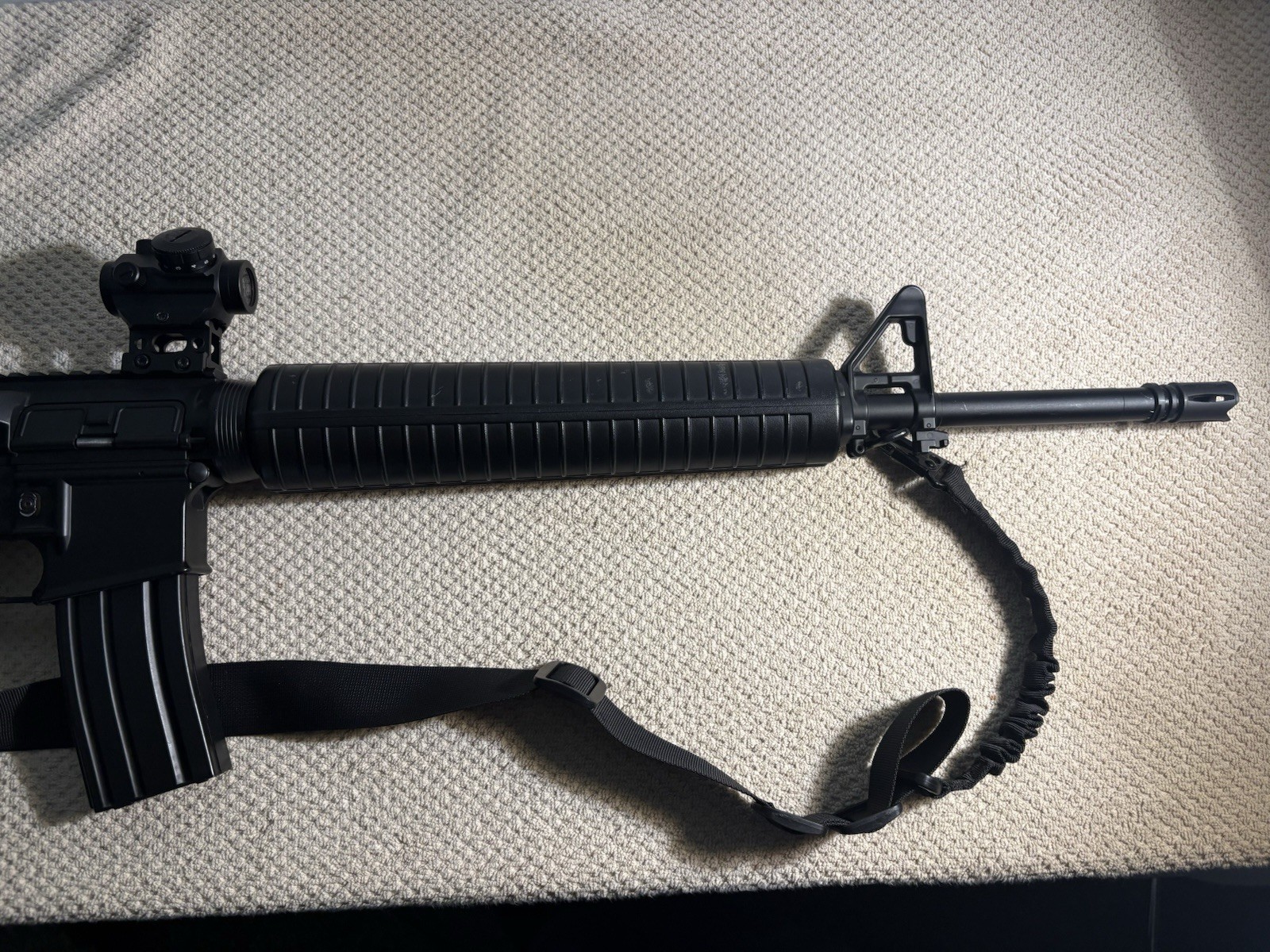 Cyma M16A3 Airsoft Rifle Fixed Stock w/ Sling Included & Red Dot Sight