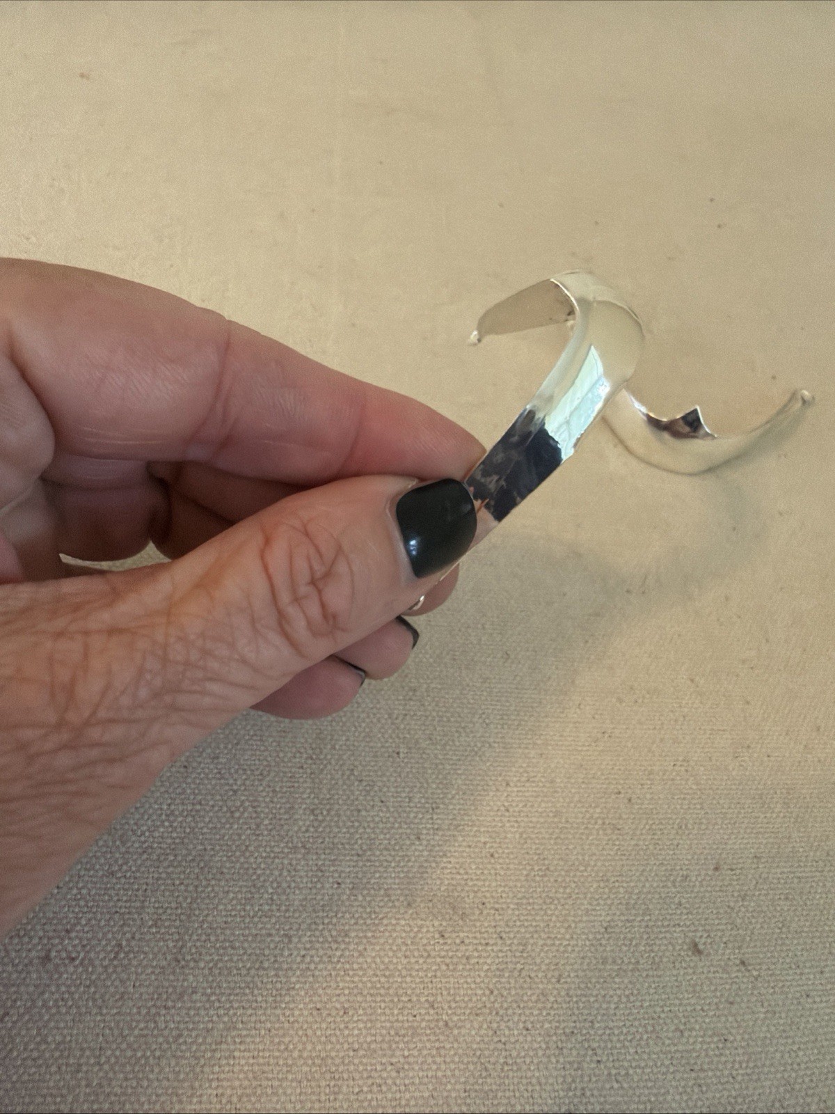 Silver Tone Solid Toe Cap NEW