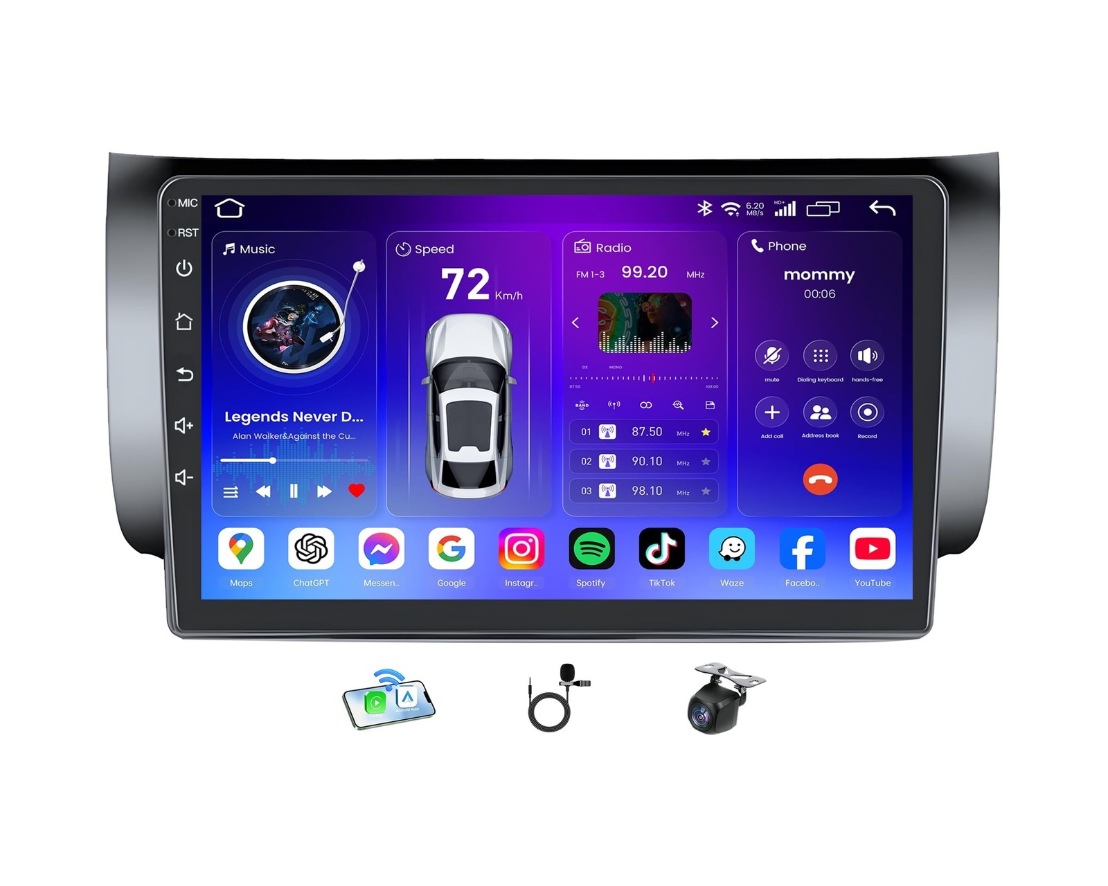 8Core 32G ROM 5G WiFi Car Radio for Nissan Sentra 2013-2019: 10.1 Inch 1280x8...