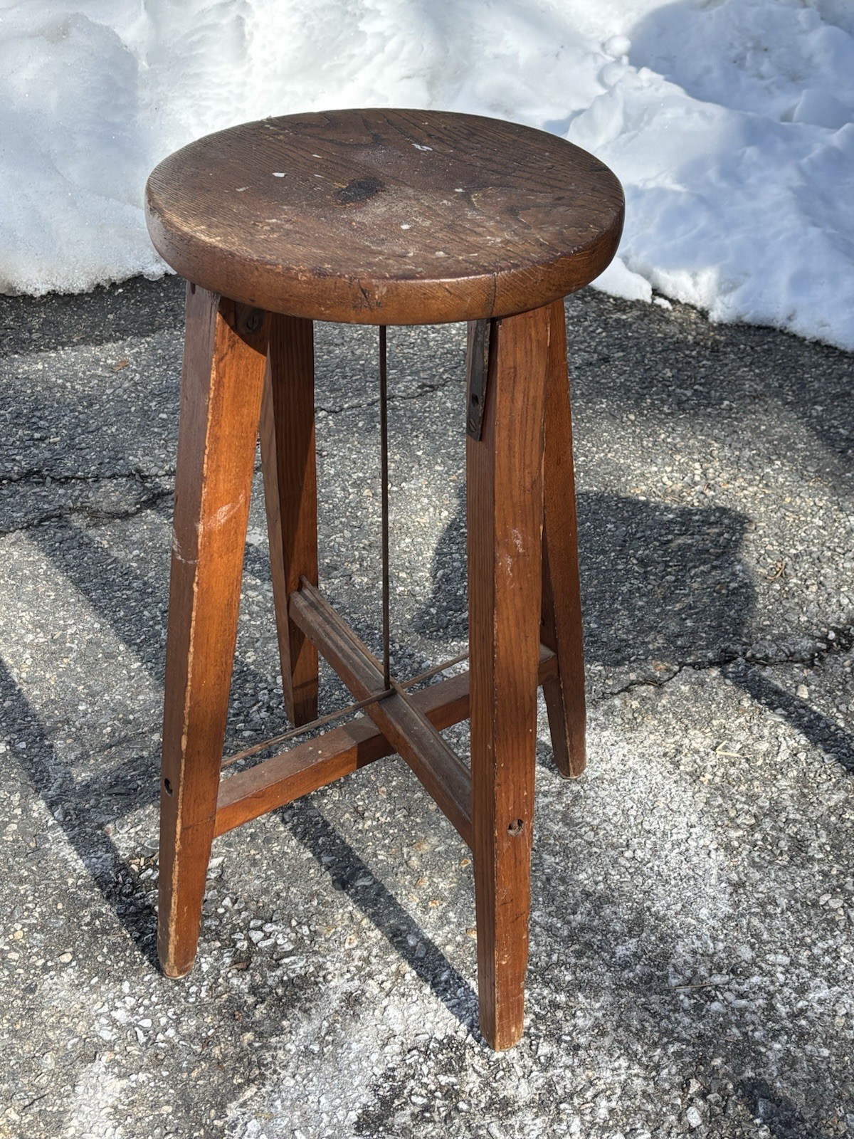 RARE 1900 Stool Gardner State Colony Workshop