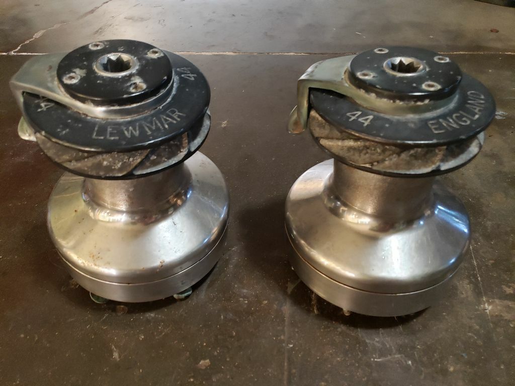 2 matching lewmar 44 2 speed winches