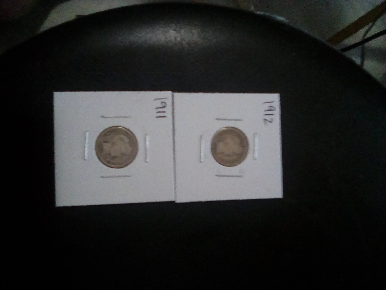 set of 2 Uncirculated barber dimes 1911 and 1912