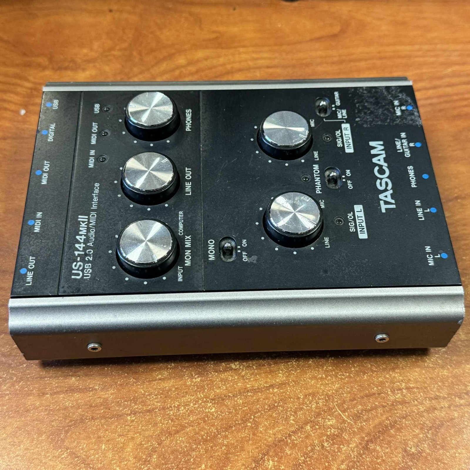 Tascam US144MKII USB 2.0 Audio MIDI Interface Bus-powered - TESTED