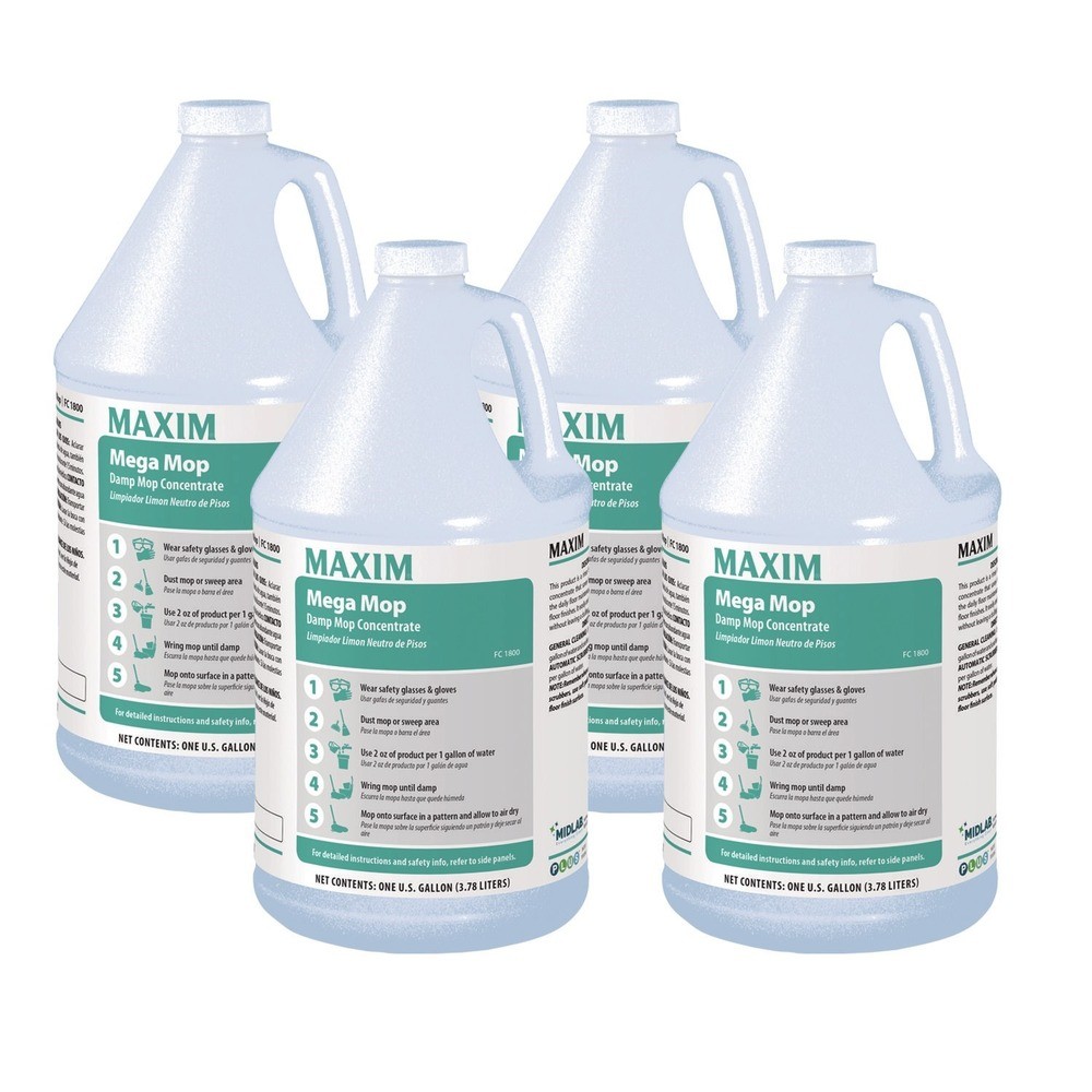 Maxim 18000041 1 gal Mega Mop Damp Mop Concentrate - Lemon Scent (4/Carton) New