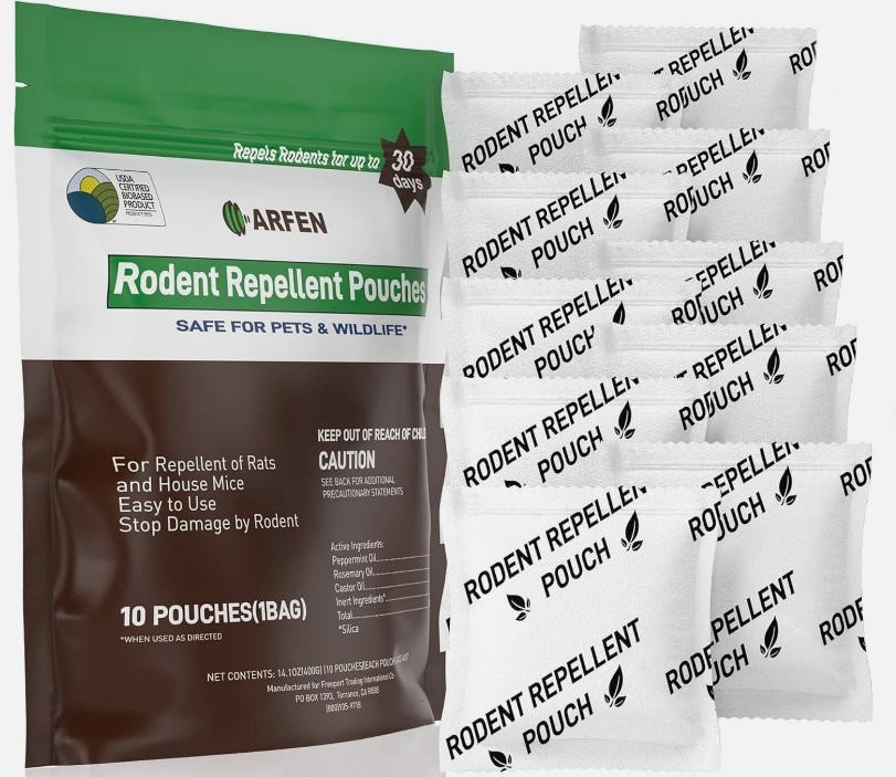 Mouse Rodent Repellent, 10 Pack Peppermint Oil to Repel Mice and Rats