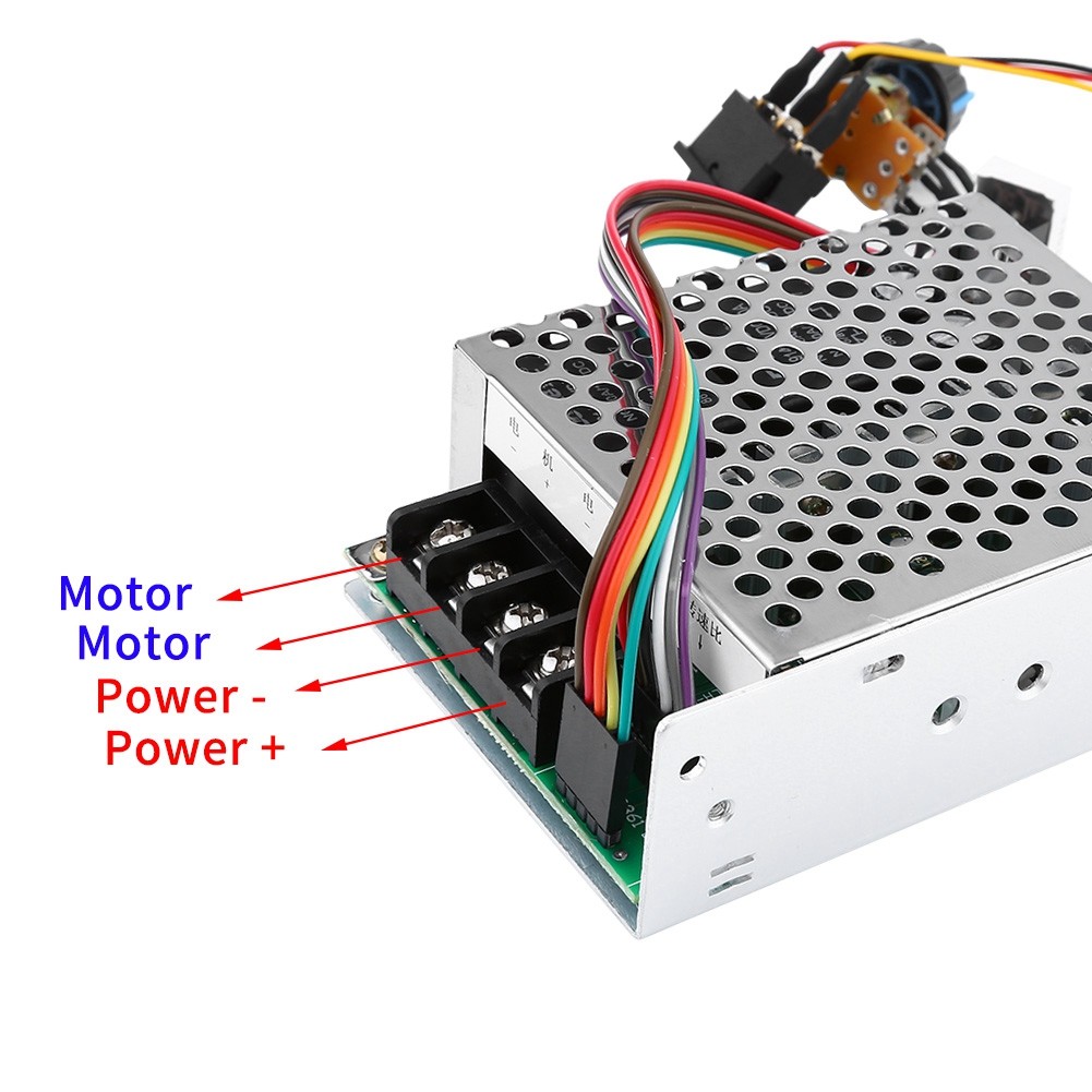 DC10V-55V PWM Brushed DC Motor Speed Controller CW CCW Reversible Switch With