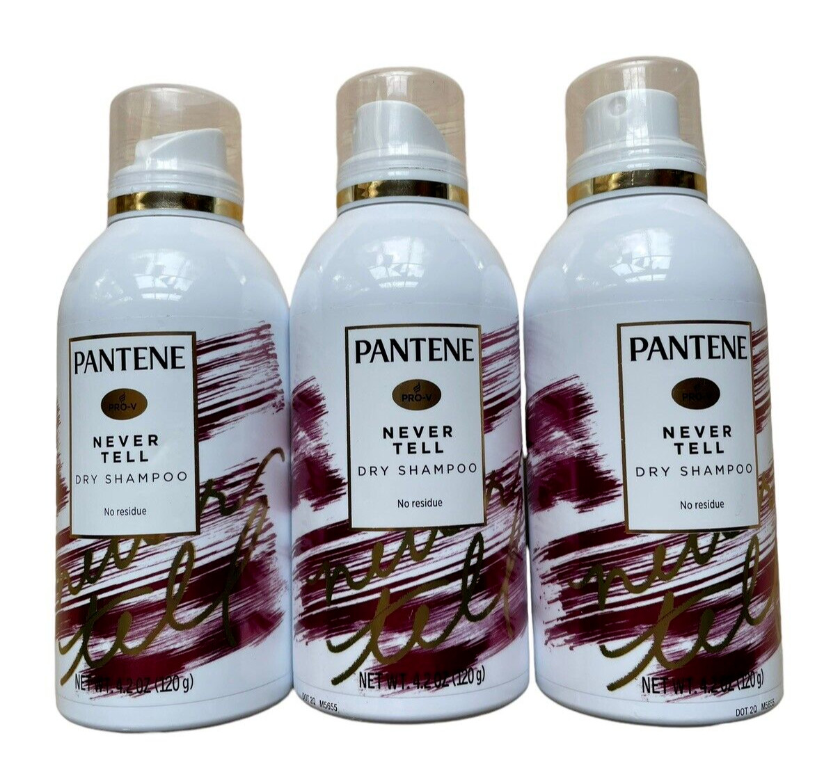 Lot of 3 Pantene Pro-V Never Tell Dry Shampoo - 3 x 4.2oz