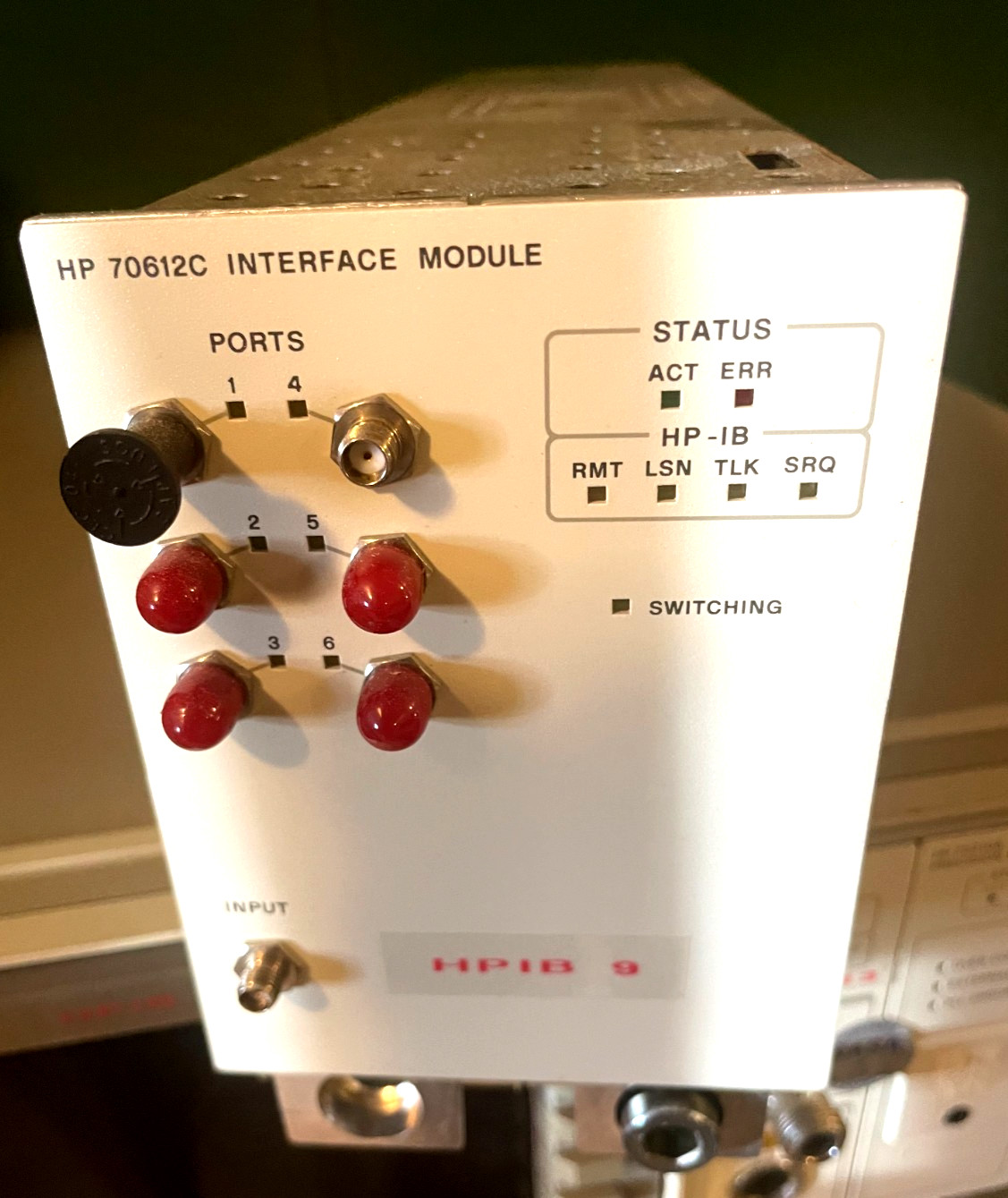 HP/Hewlett Packard 70612C Interface Plug-In Module for Agilent Spectrum Analyzer