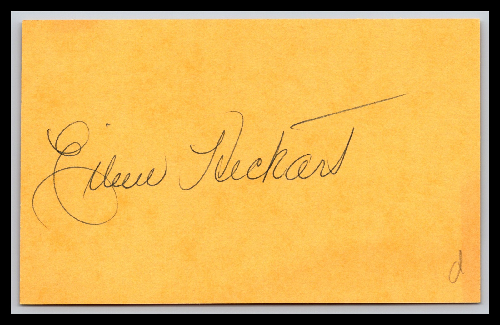 Eileen Heckart - Actress - 3x5 Card - Signed / Autograph (d)