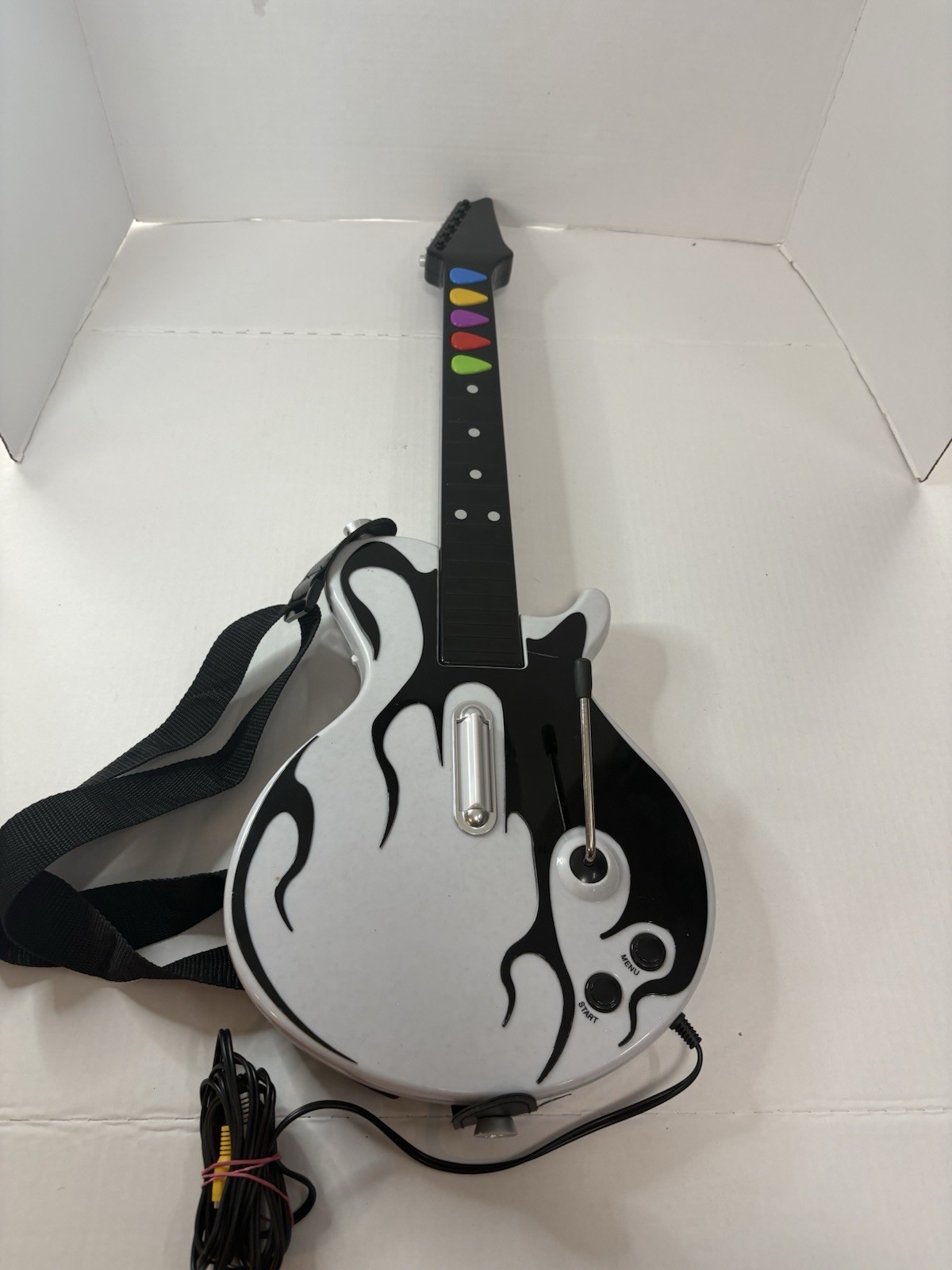 Guitar Super Star Guitar Hero Plug Play TV Video Game For Parts Or Repair.