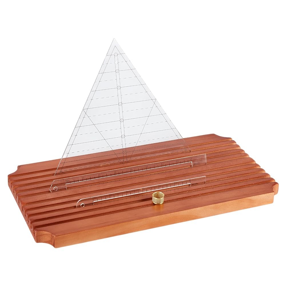 BENECREAT 10-Slot Wooden Quilting Ruler Stand, 14.94x7.83Inch Organizer...