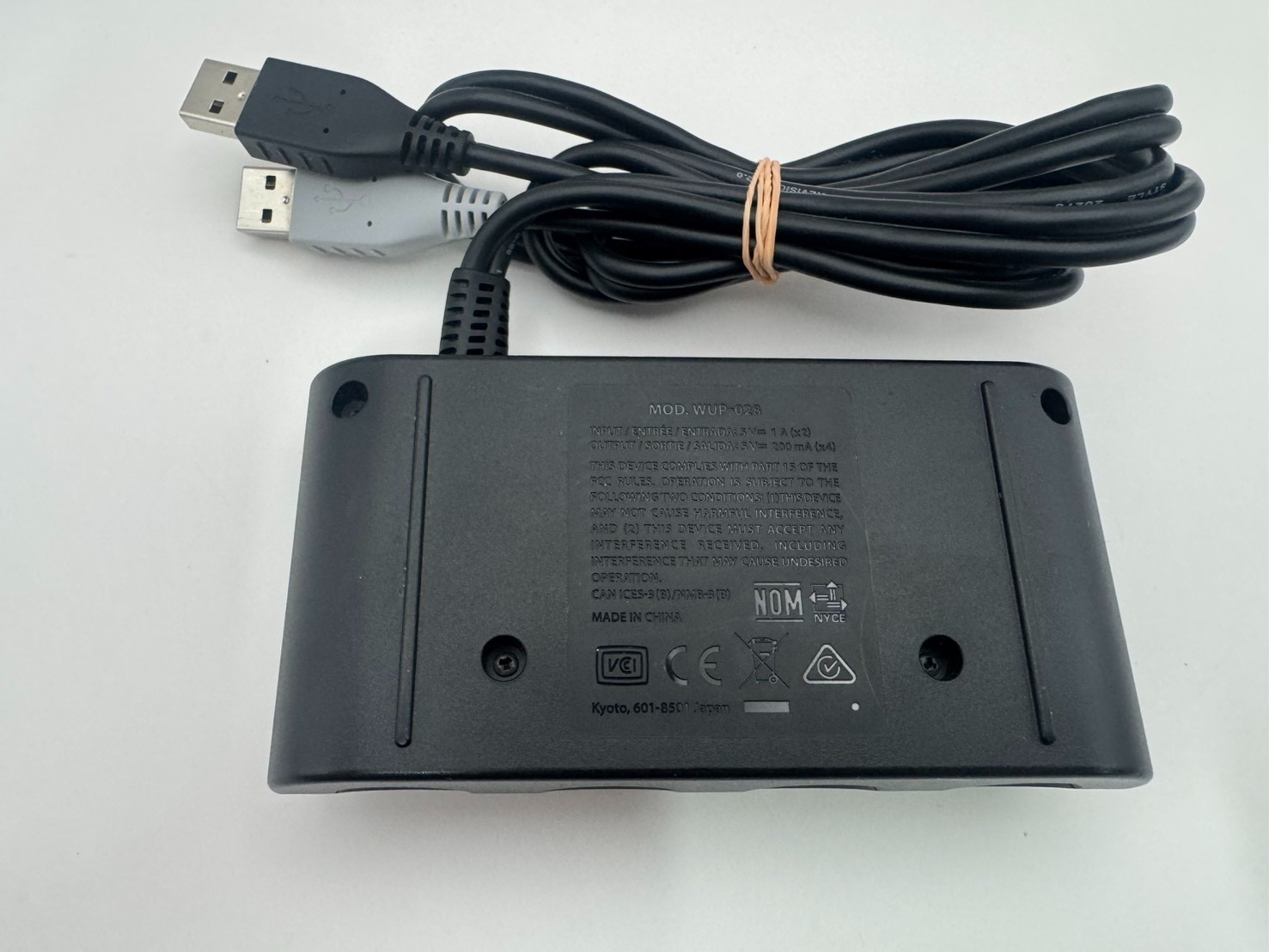 Nintendo Wii U Official OEM GameCube Controller Adapter WUP-028 Switch Tested