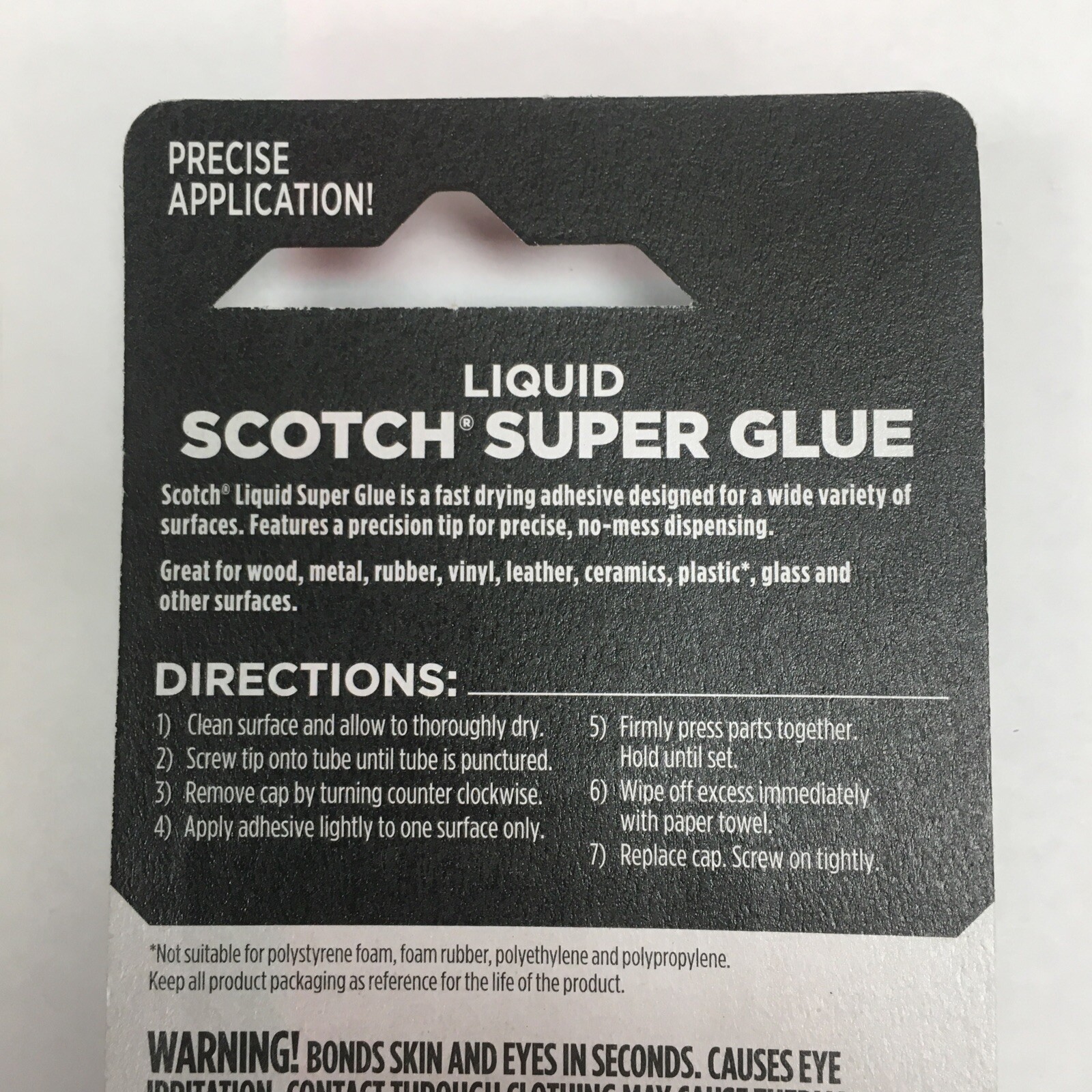 Super Glue Liquid 2 x 2Pkg .07oz (4 Bottles) 051111025949 Scotch - Free Shipping