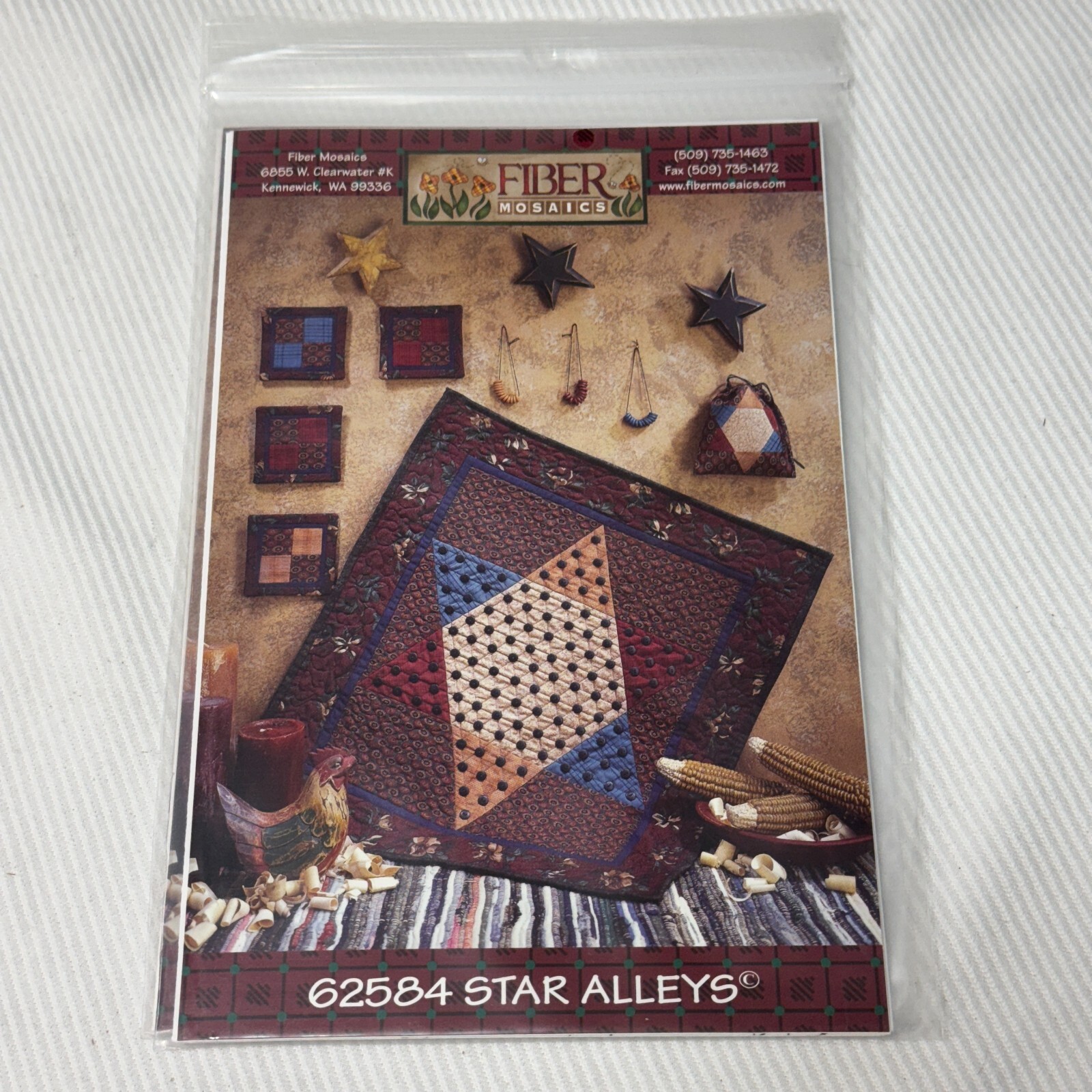 QUILTING / SEWING PATTERN 62579 J. APPLE 'N BEE BY FIBER MOSAICS