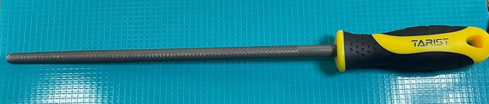 10 Inch round Metal File, Professional Carbon Steel Rat Tail File 3/8 Inch, Tool