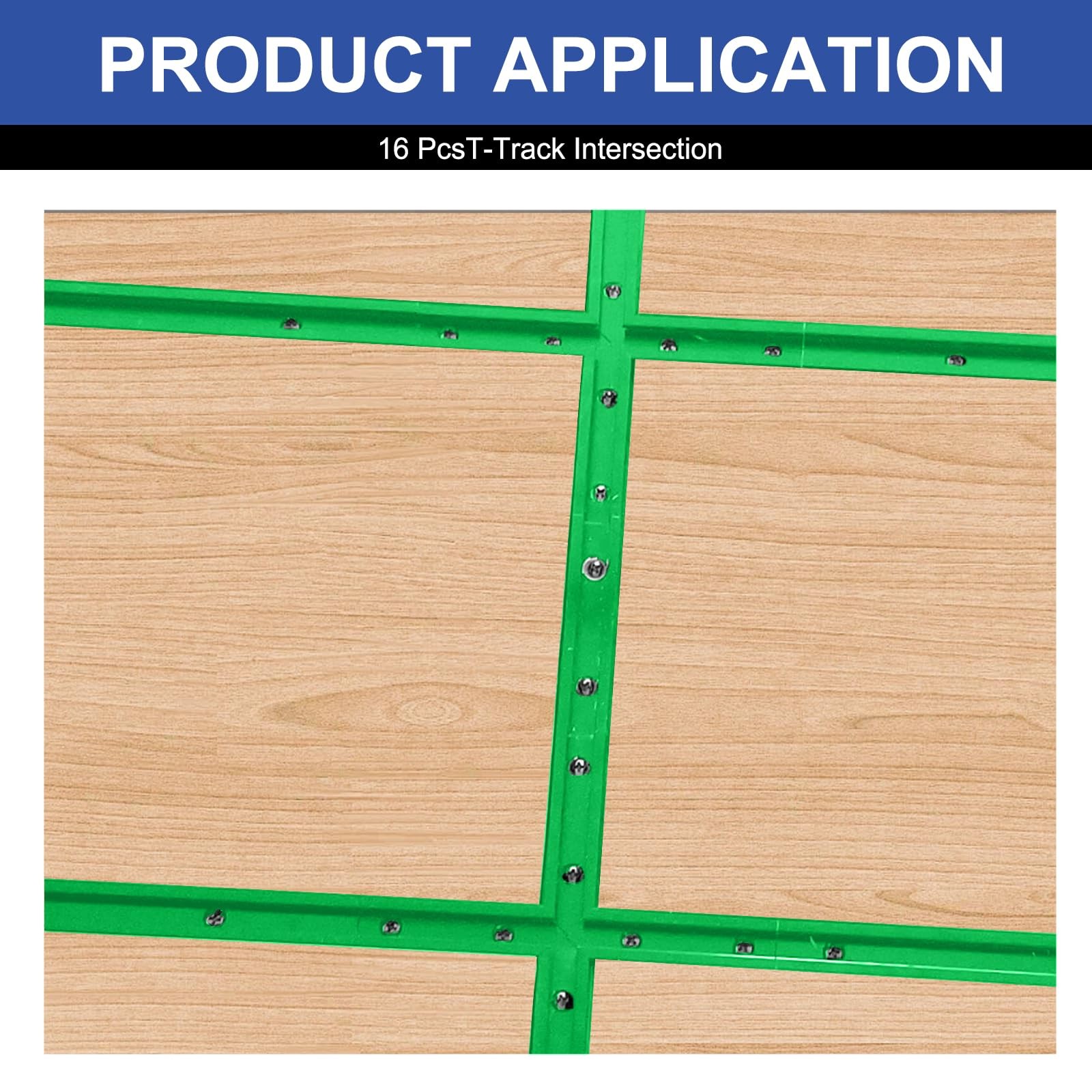 16 PCS Green TTrack Intersection DoubleCut Jig Profile Universal Woodworking