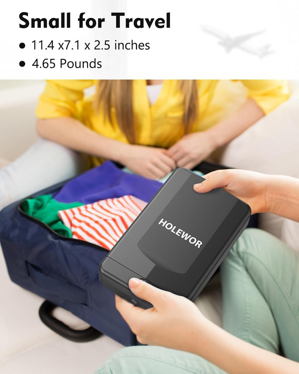 HOLEWOR Biometric Gun Safe Fingerprint Quick Access Portable
