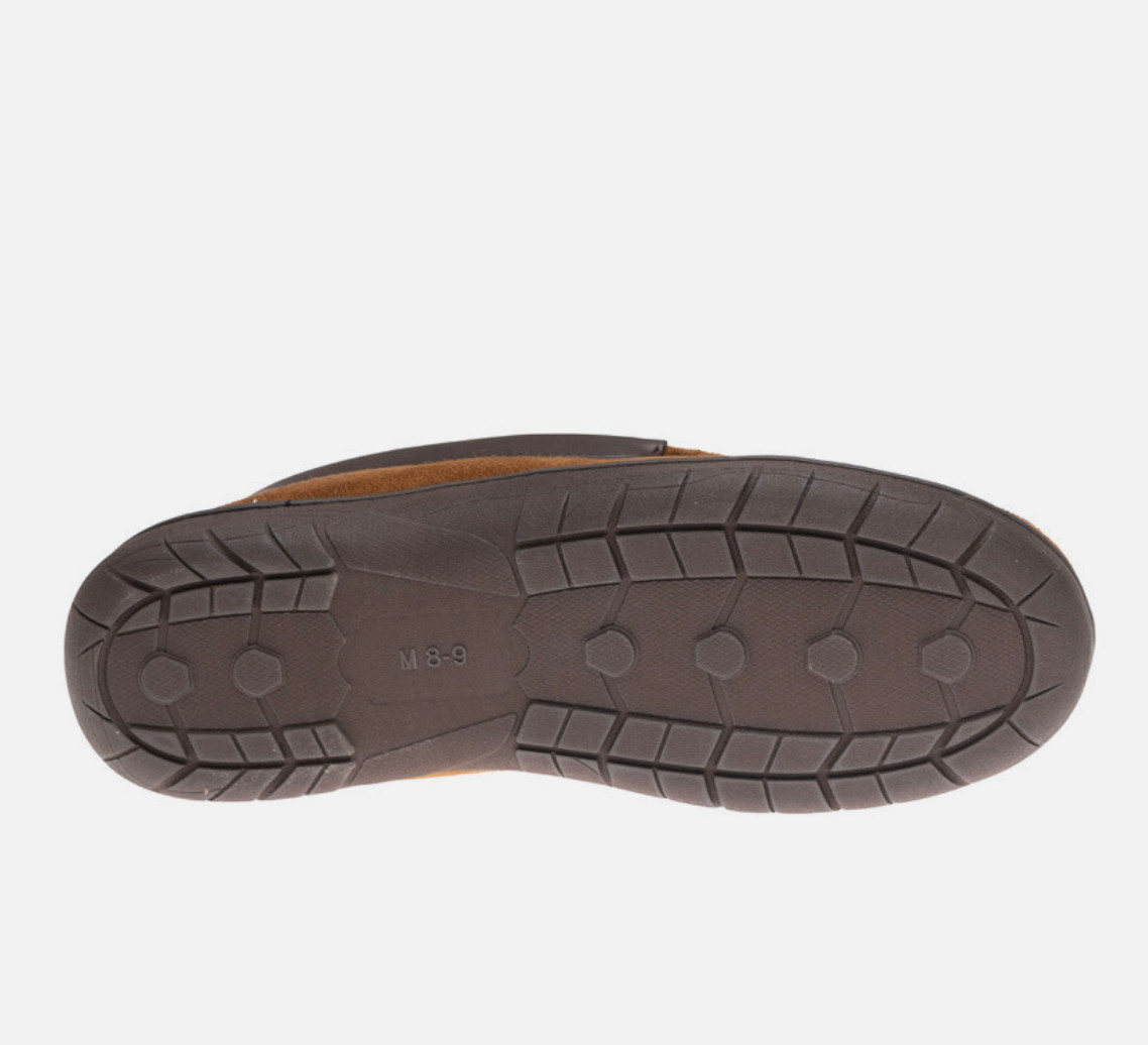 HAGGAR Men Smooth Venitian Slippers Tan Size M