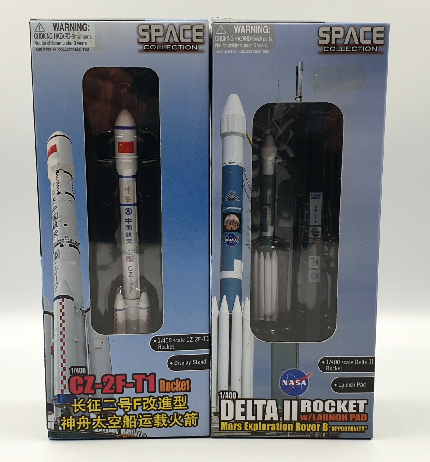 SPACE : DELTA II ROCKET WITH LAUNCH PAD & TITAN IIIC MAIDEN FLIGHT DRAGON MODELS