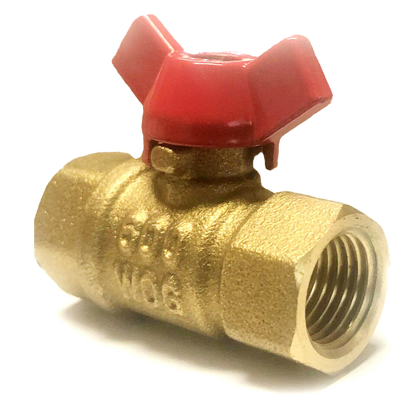 1/4" Female x Female NPT Mini Ball Valve T HANDLE Full Port, 600 WOG 100-400TH