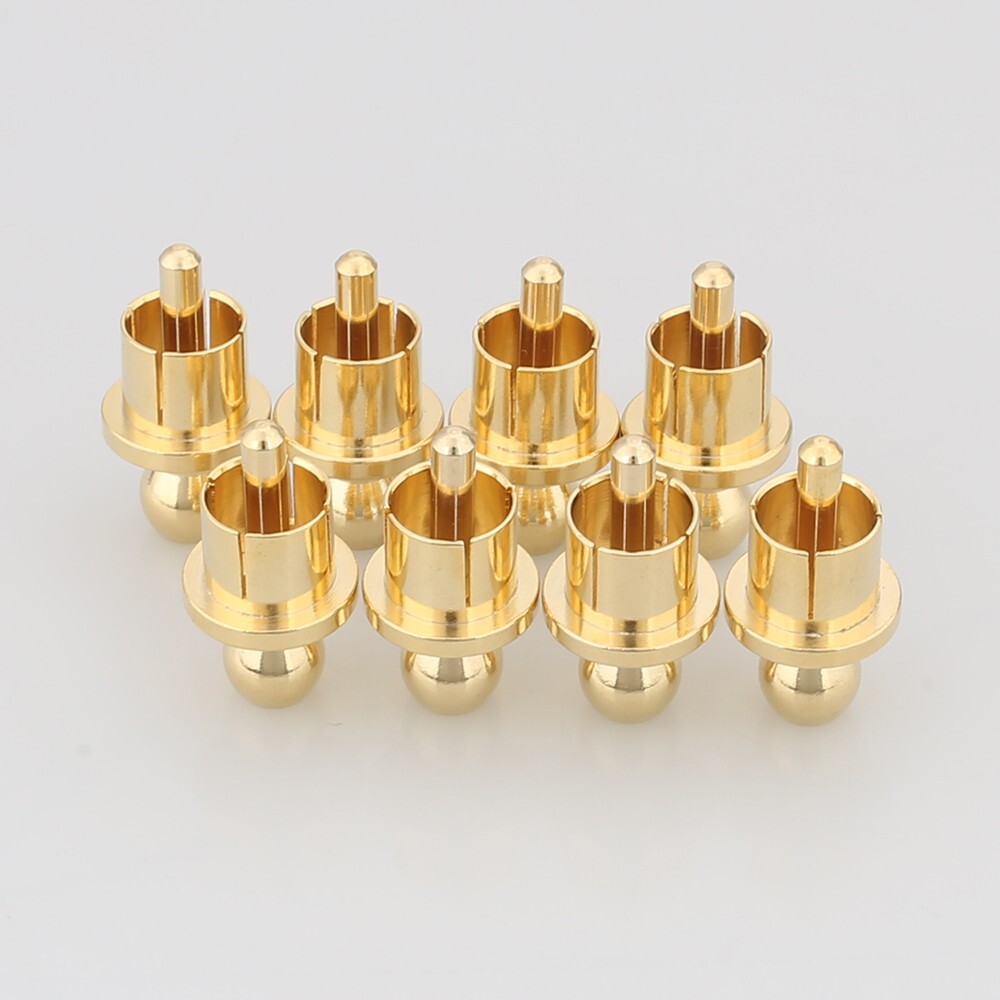 8Pcs Gold Plated Plug RCA Cap Short-Circuit Socket Phono Connector Protect Cover