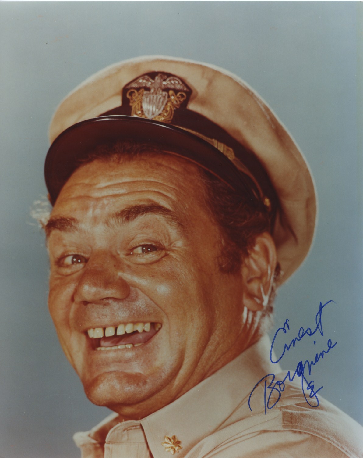 ERNEST BORGNINE SIGNED AUTOGRAPHED COLOR PHOTO MCHALE'S NAVY
