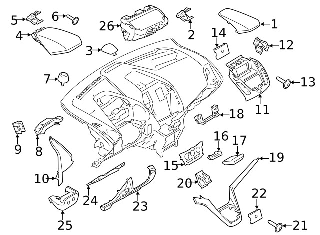 Genuine Ford Instrument Panel Trim Panel DT1Z-61044C60-AB
