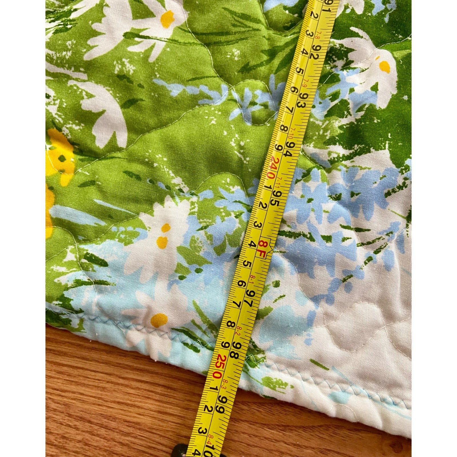 Daisy Pattern Bed Bedroom Spread & 2 Pillow Case Set Flower Handmade READ