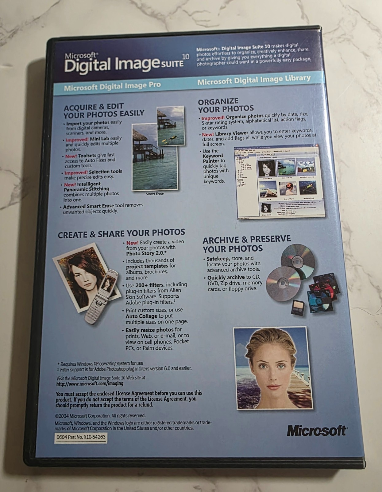Microsoft Digital Image Suite 10 PC Software Windows XP Photo Editor
