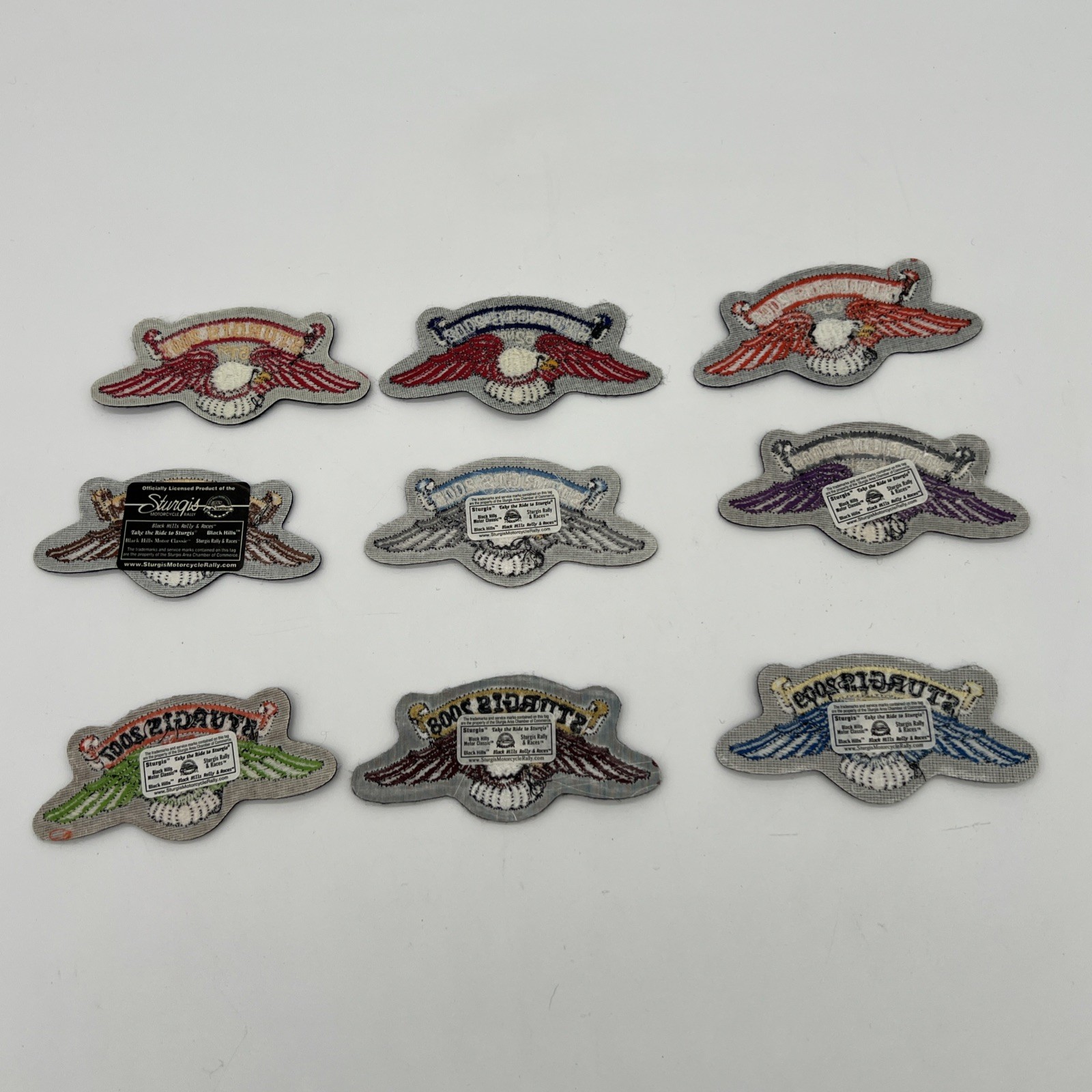 Sturgis Rally Patches Sequential Bundle 2001–2009 Officially Licensed Fast Ship!