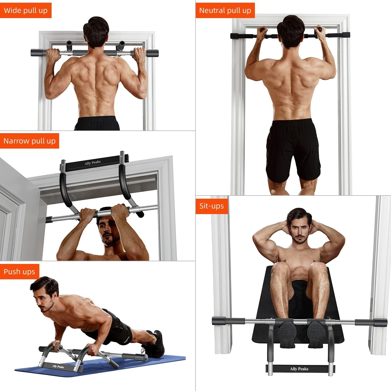 Pull Up Bar for Doorway,Multiple Levels Width Adjustable Pull Up Bar Accurate...