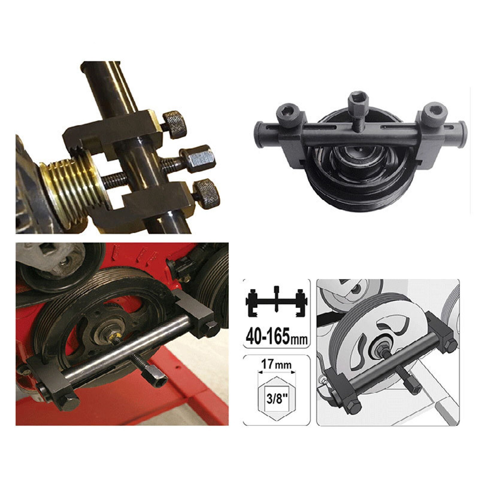 Adjustable Crankshaft Pulley Removal Tool Power Steering Pump Pulley Remove