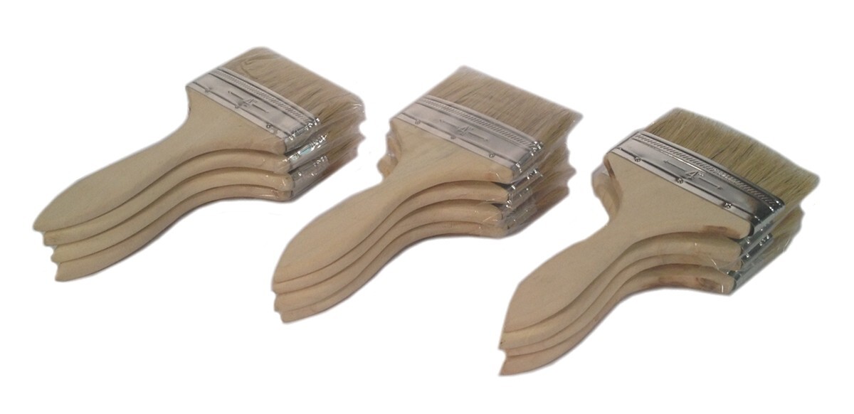 Set of 48 Paint Brushes 4" Inch Painting - Painter Supply - Touch Up - Adhesive